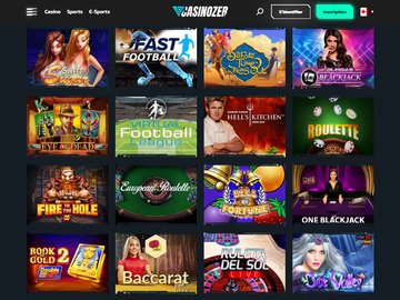 aperçu de jeux Casinozer