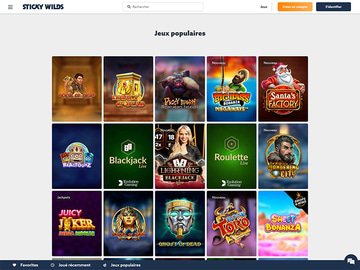 aperçu de jeux Sticky Wilds Online Casino Site